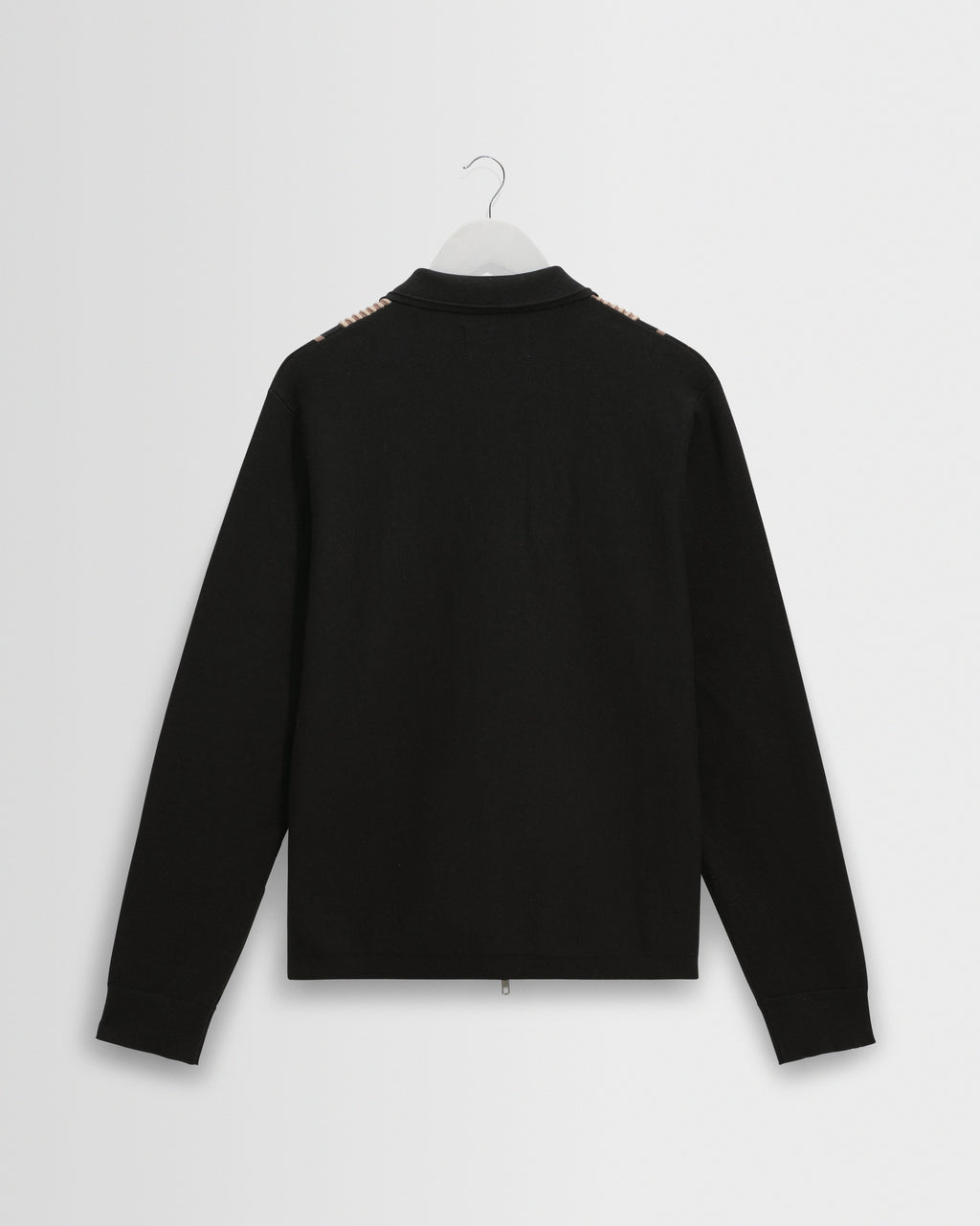 Lennox - Black And Beige Milano Stripe Knitted Polo