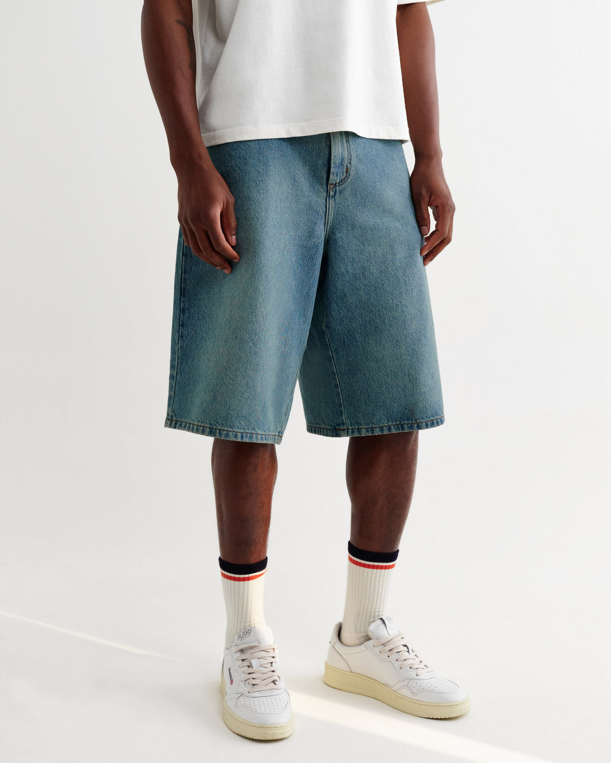 Luca - Vintage Blue Organic Cotton Denim Shorts