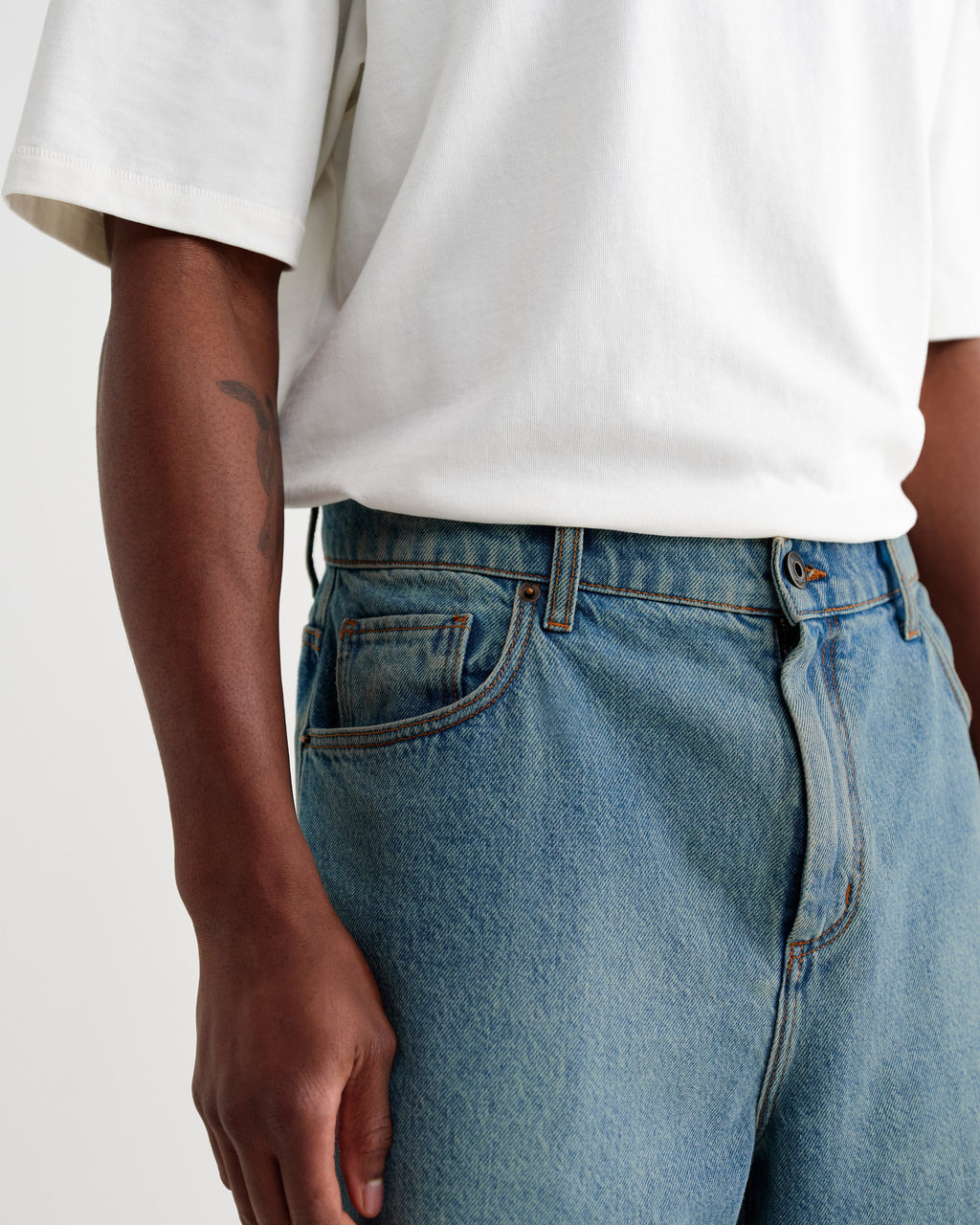 Luca - Vintage Blue Organic Cotton Denim Shorts