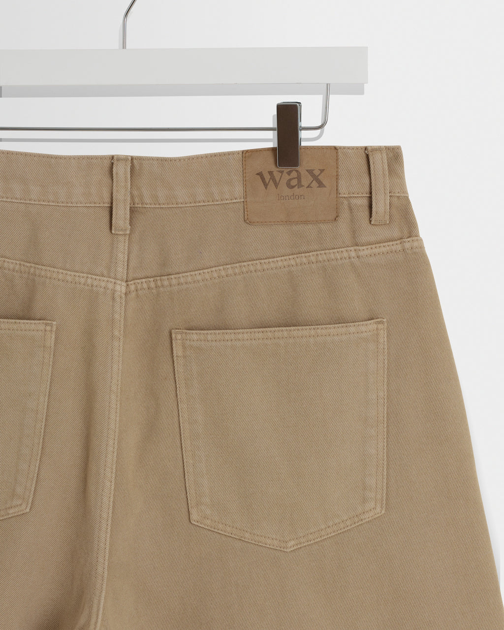 Luca - Washed Beige Organic Cotton Denim Shorts