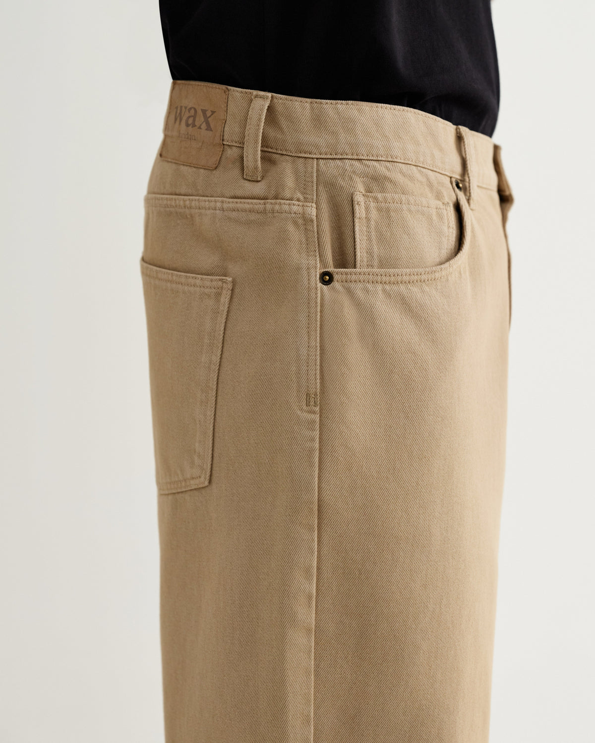 Luca - Washed Beige Organic Cotton Denim Shorts