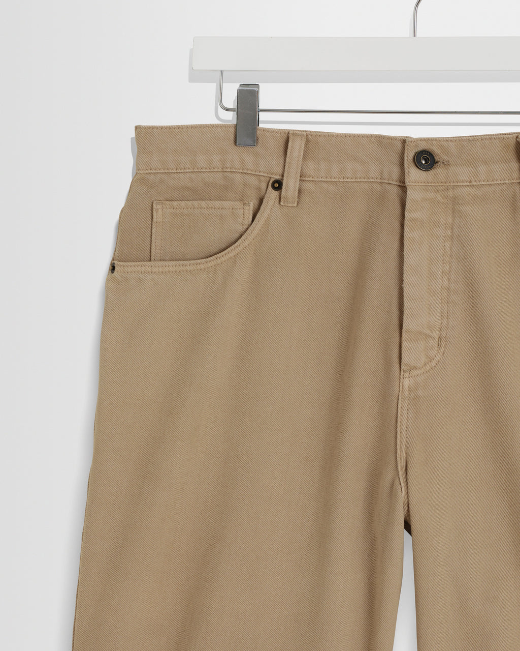 Luca - Washed Beige Organic Cotton Denim Shorts