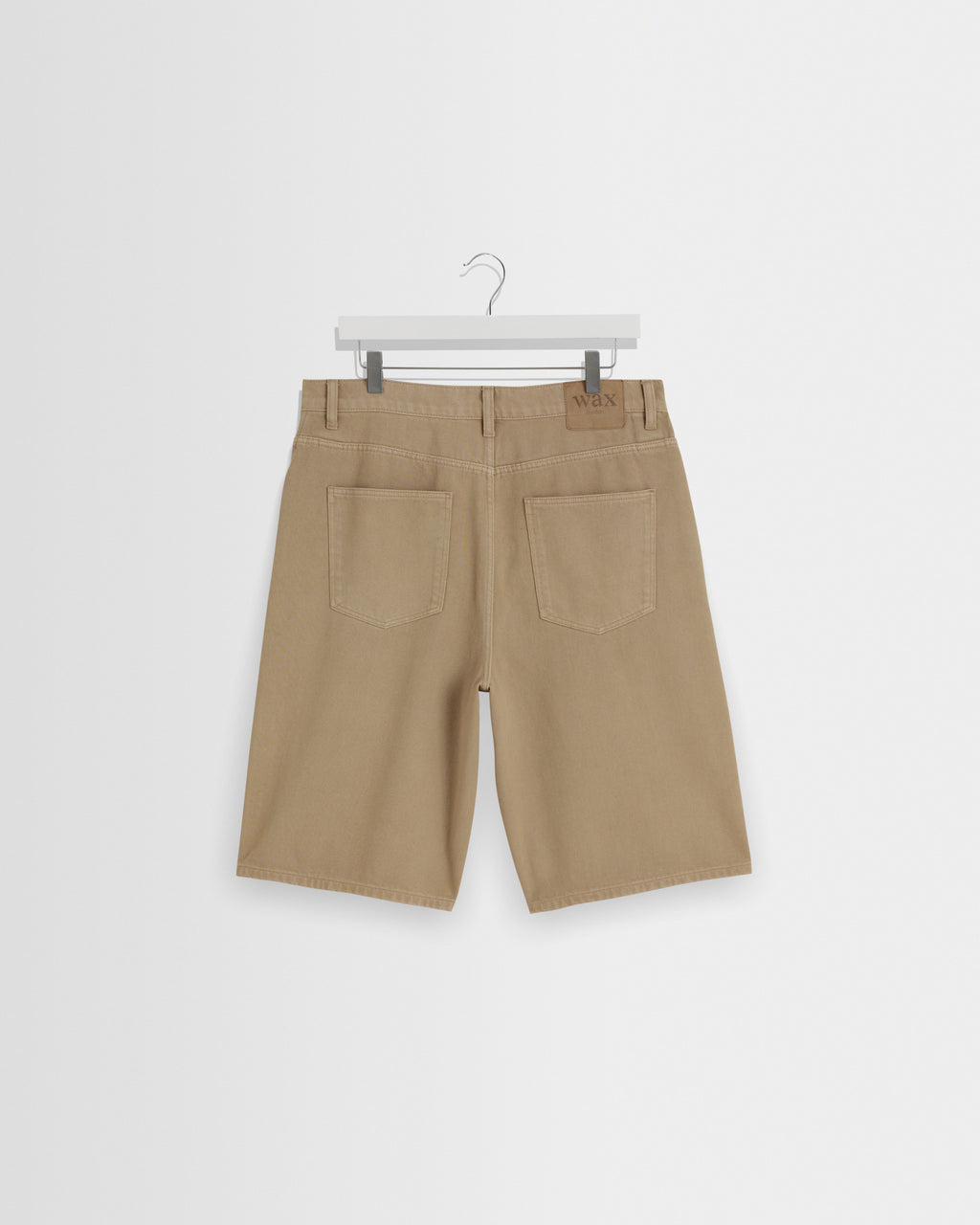 Luca - Washed Beige Organic Cotton Denim Shorts