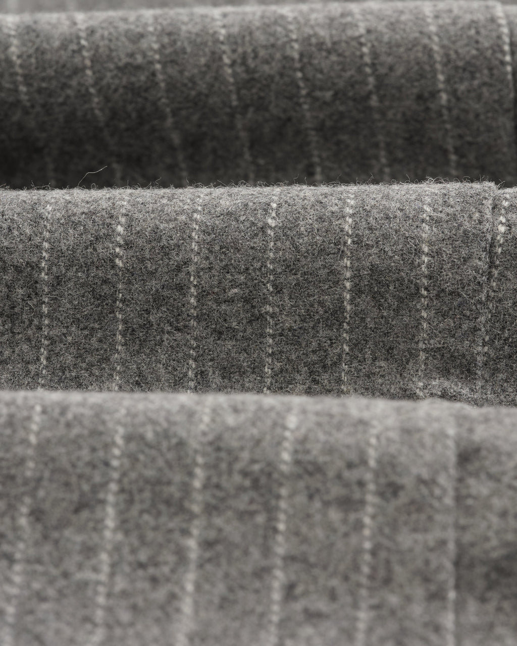 Malham - Charcoal Grey Pinstripe Wool Trousers