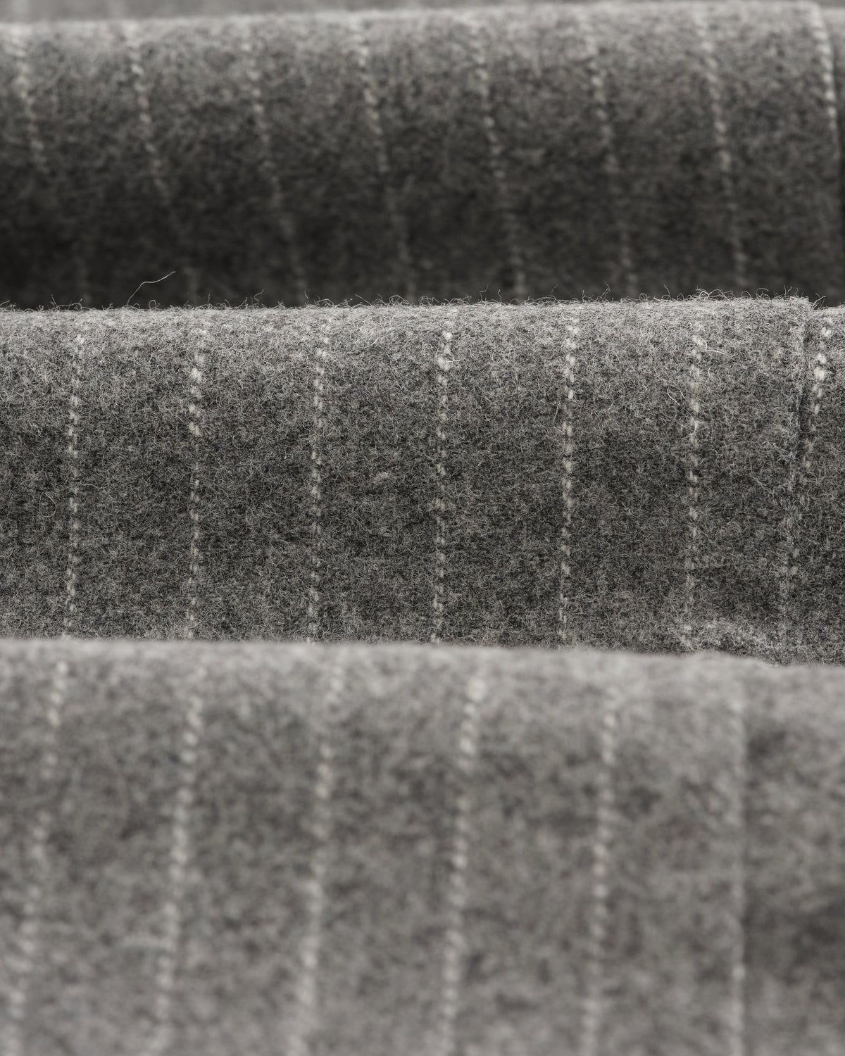 Malham - Charcoal Grey Pinstripe Wool Trousers
