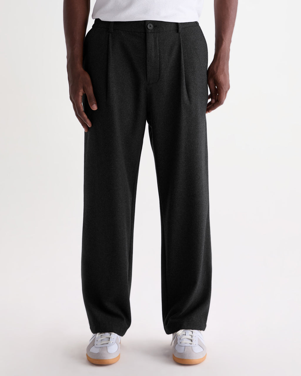 Malham - Dark Grey Wool Blend Trouser
