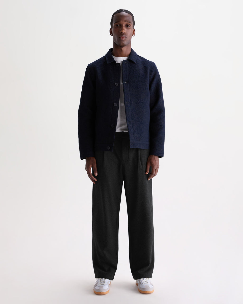 Malham - Dark Grey Wool Blend Trouser