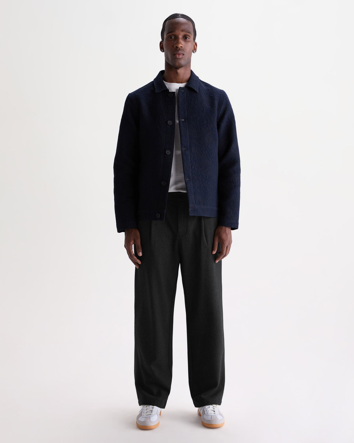 Malham - Dark Grey Wool Blend Trouser