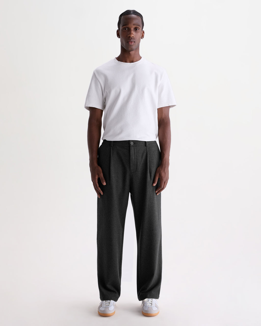 Malham - Dark Grey Wool Blend Trouser