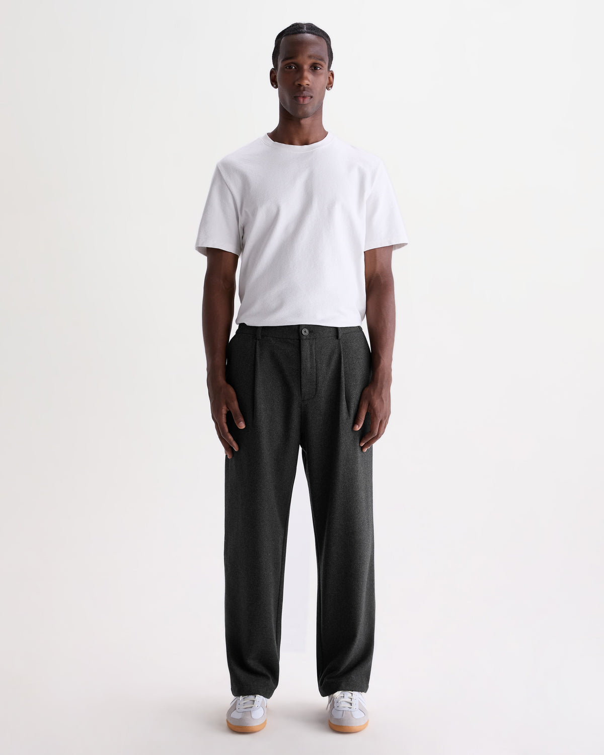 Malham - Dark Grey Wool Blend Trouser