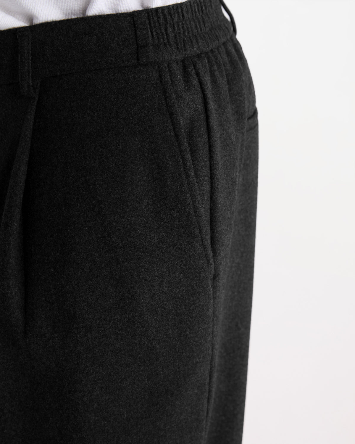 Malham - Dark Grey Wool Blend Trouser