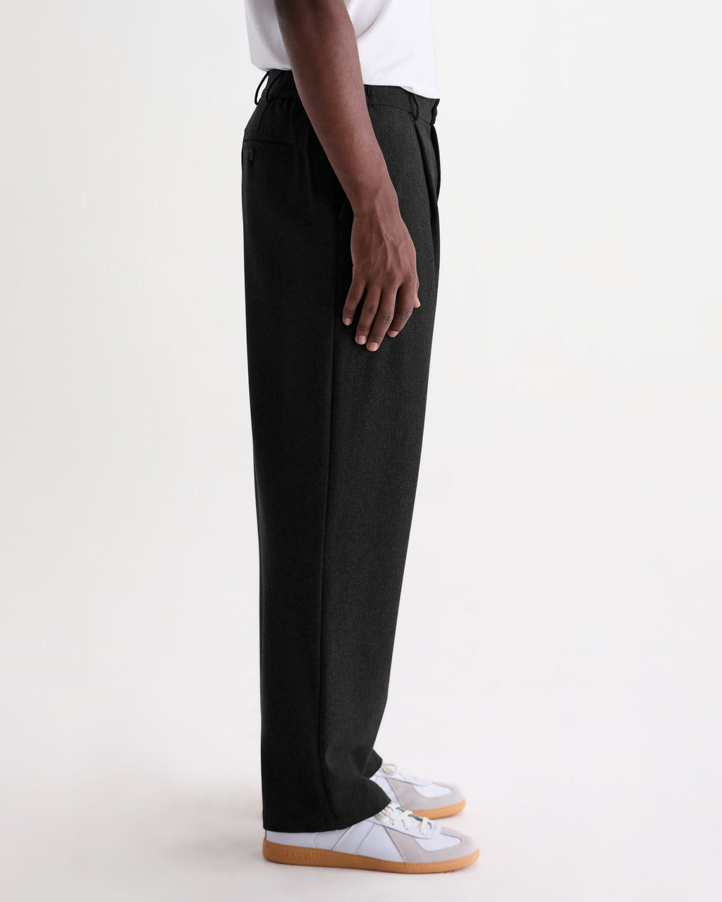 Malham - Dark Grey Wool Blend Trouser