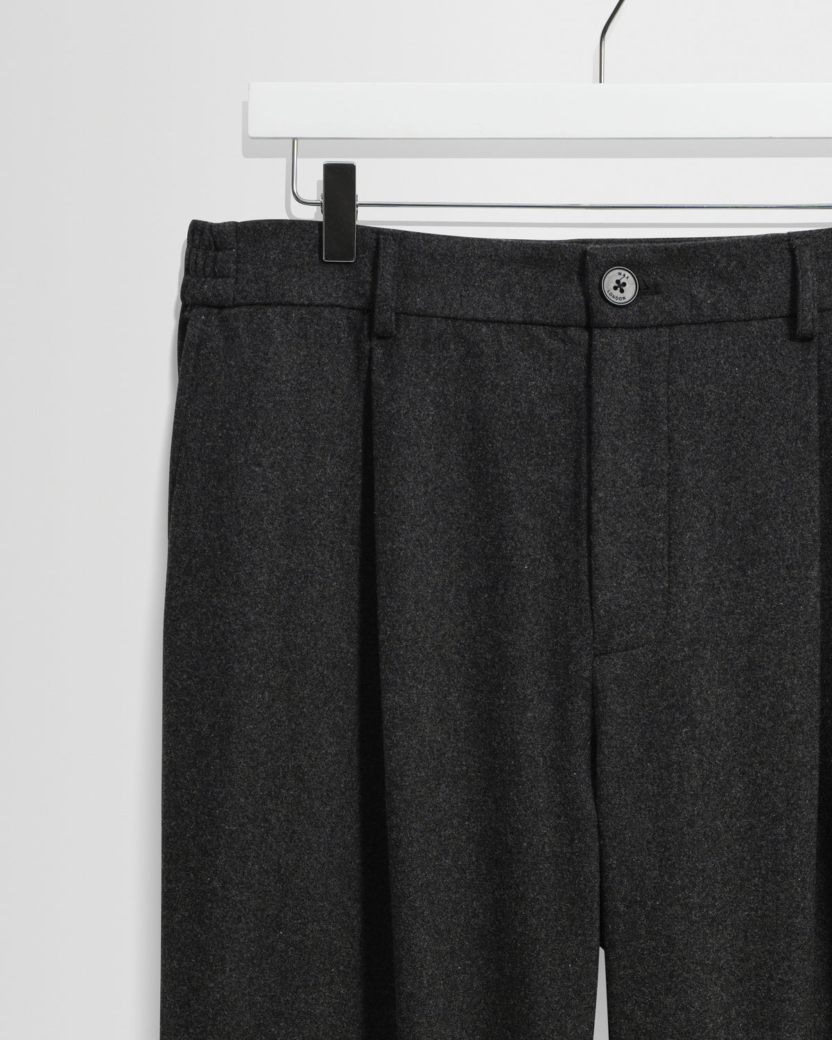 Malham - Dark Grey Wool Blend Trouser
