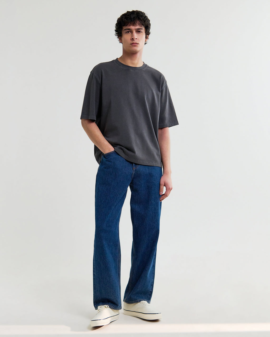 Mark - Washed Black Compact Cotton T-Shirt