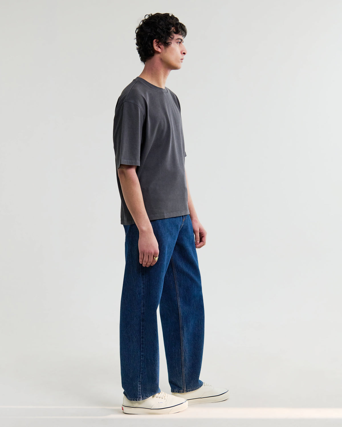 Mark - Washed Black Compact Cotton T-Shirt