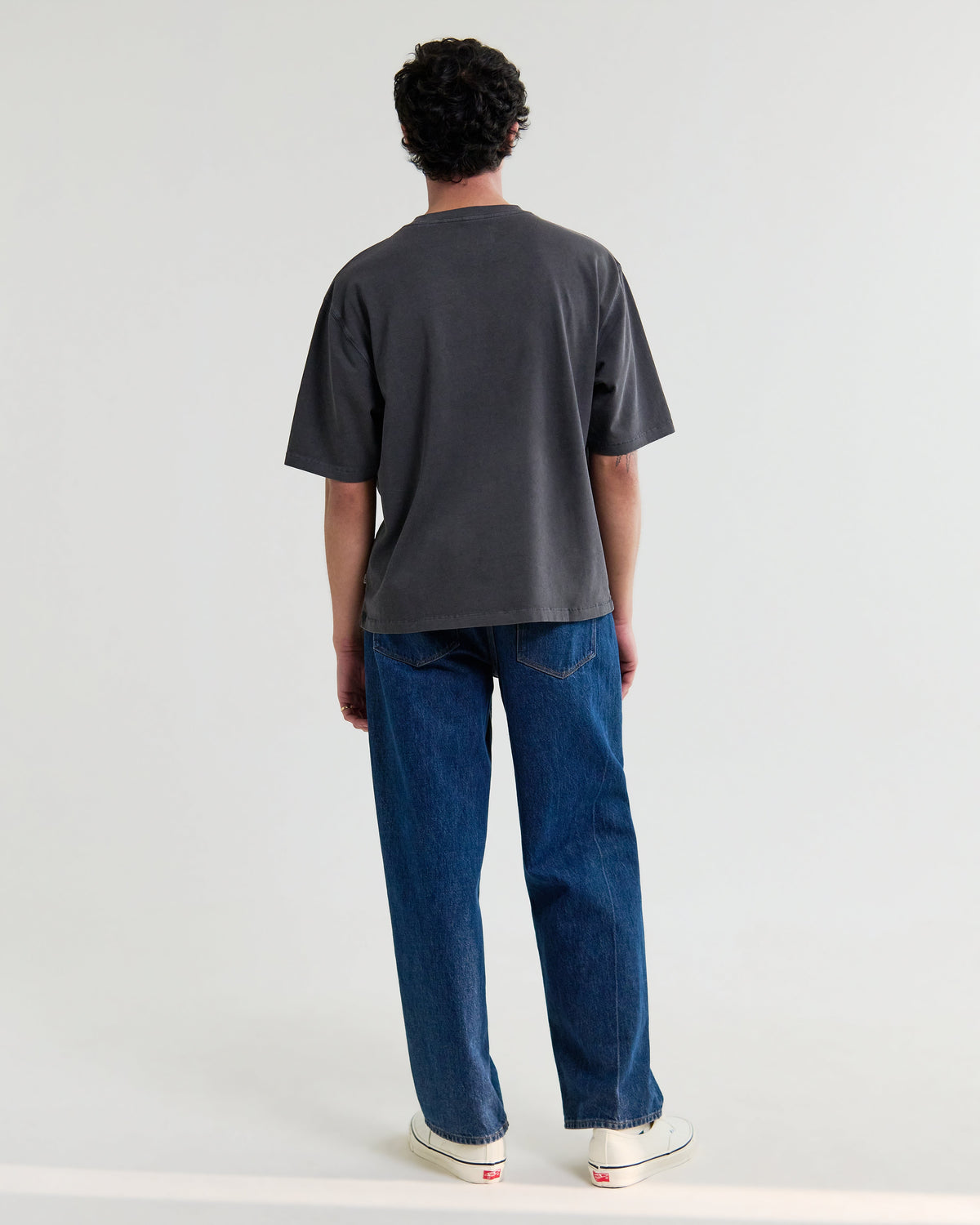 Mark - Washed Black Compact Cotton T-Shirt