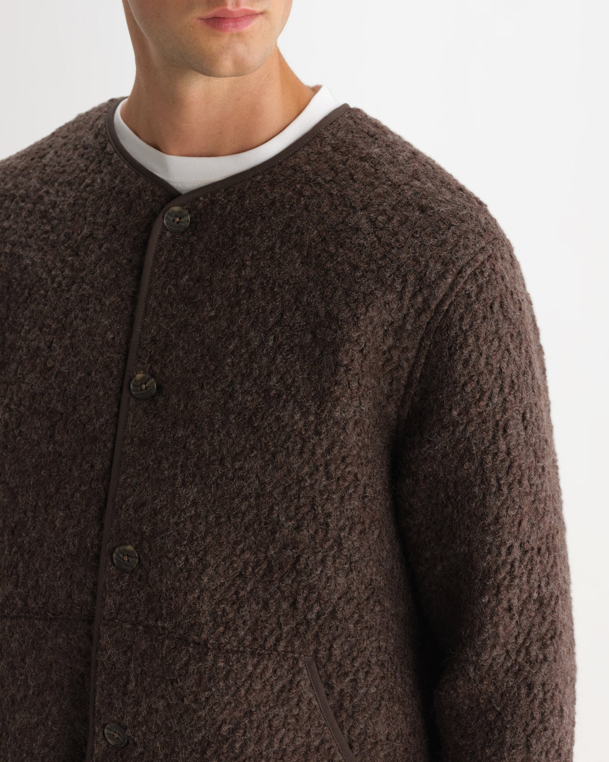 Marty - Dusty Brown Boucle Wool Jacket