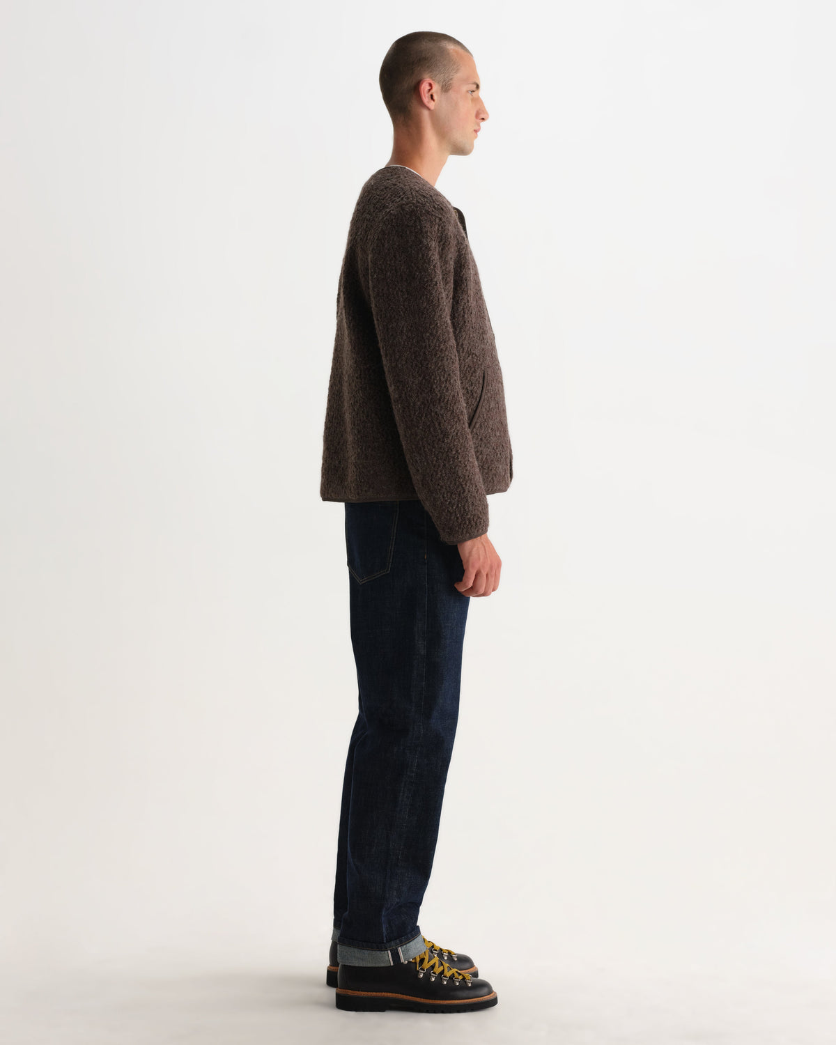 Marty - Dusty Brown Boucle Wool Jacket
