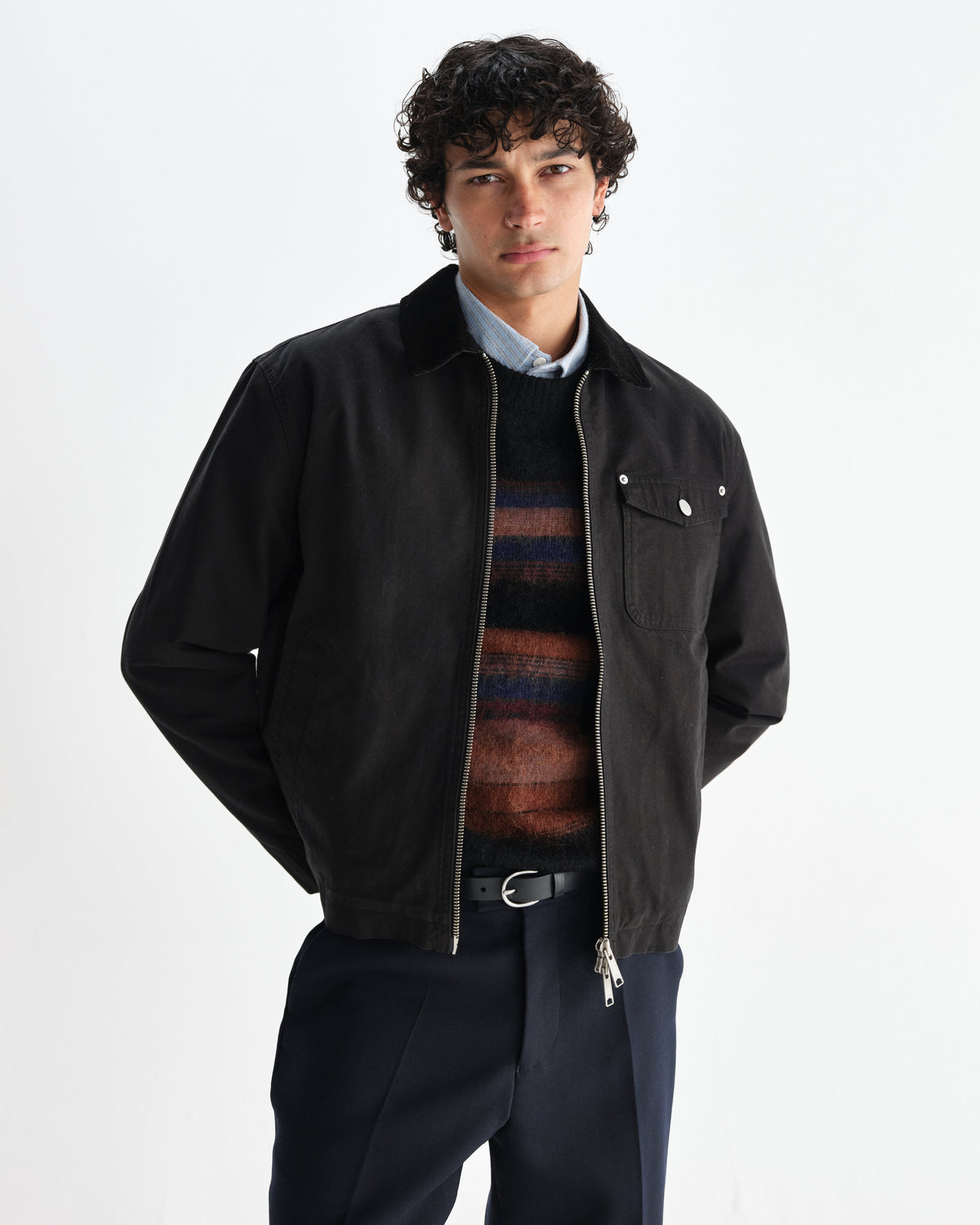 Mason - Black Peached Canvas Work Jacket