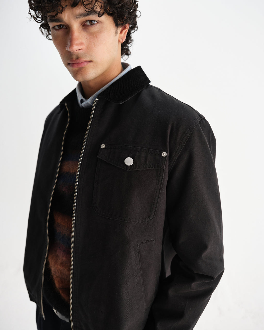 Mason - Black Peached Canvas Work Jacket