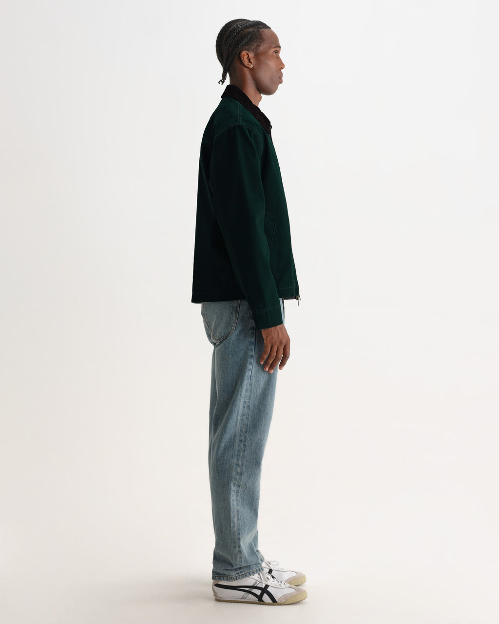 Mason - Dark Green Peached Canvas Work Jacket