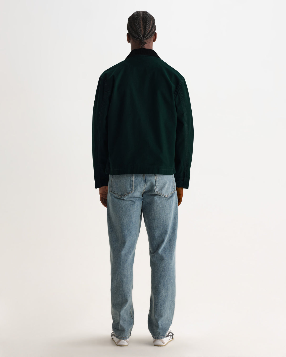 Mason - Dark Green Peached Canvas Work Jacket