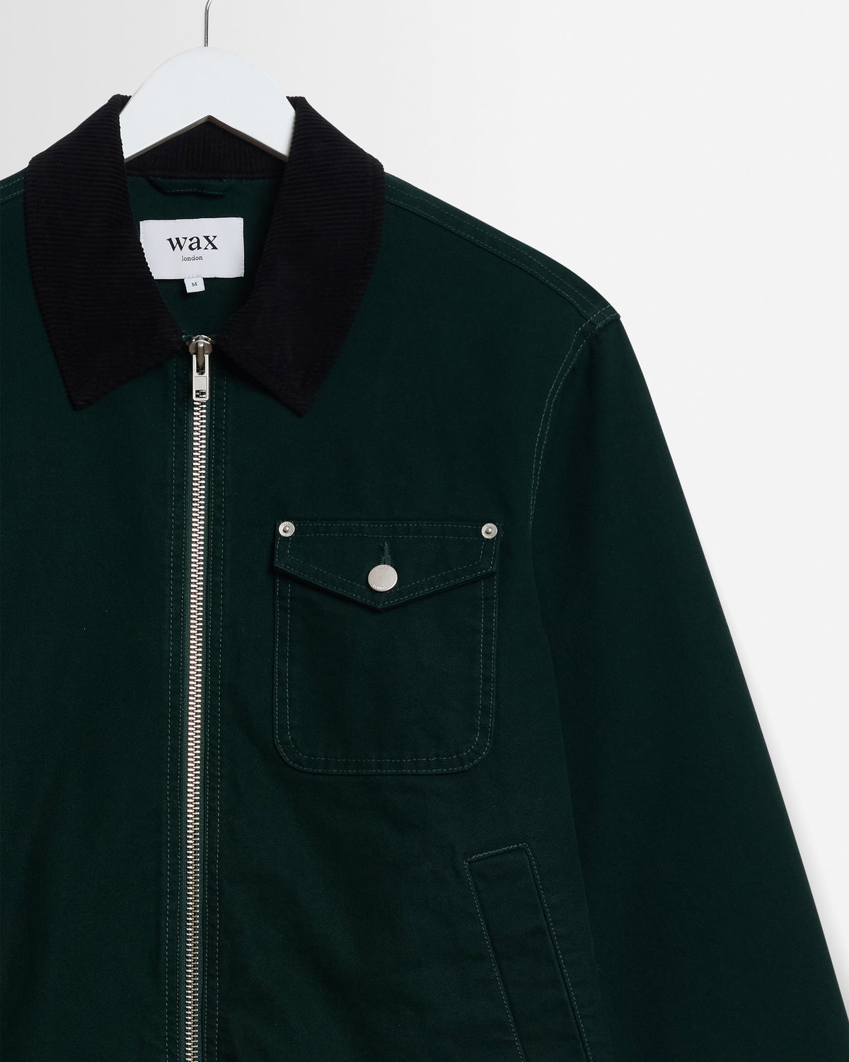 Mason - Dark Green Peached Canvas Work Jacket
