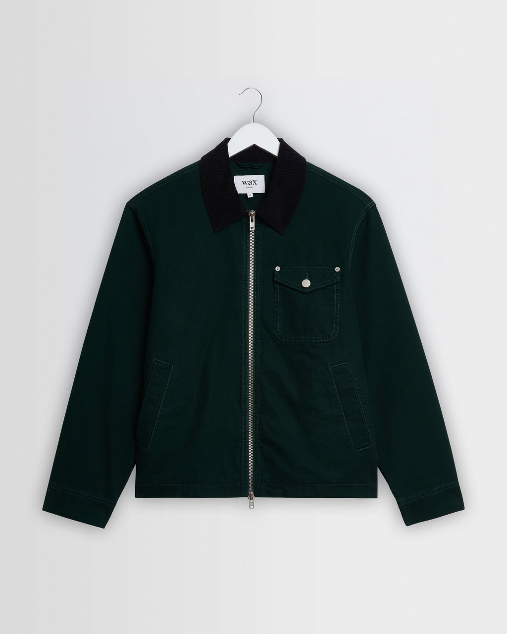 Mason - Dark Green Peached Canvas Work Jacket
