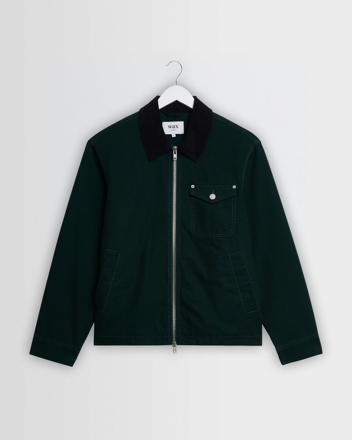 Mason - Dark Green Peached Canvas Work Jacket