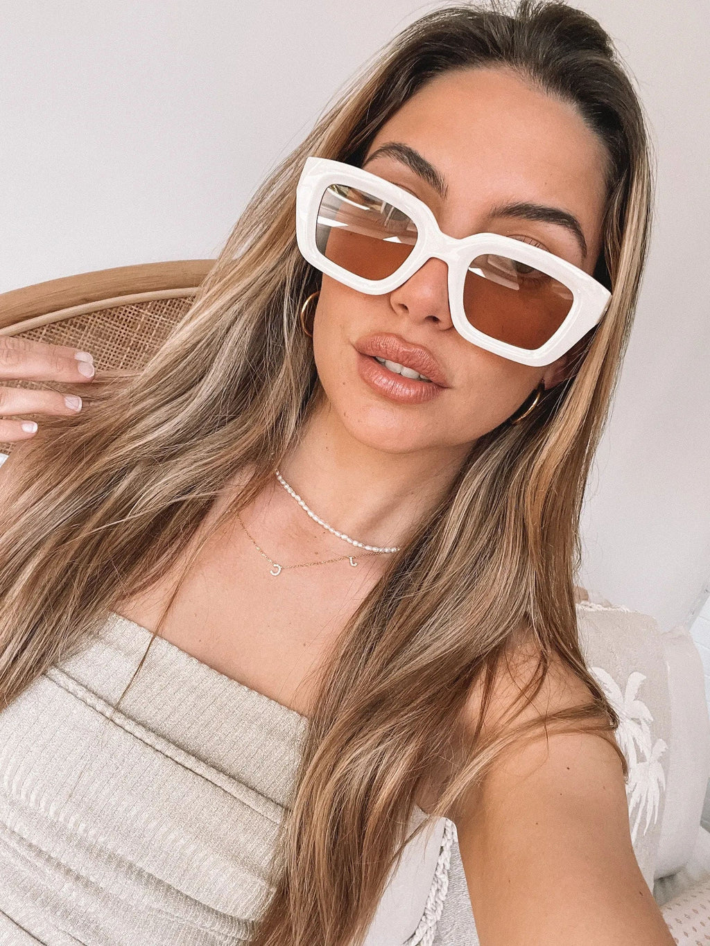 Suzie Beige Sunglasses | Women's Neutral Frame Sunglasses
