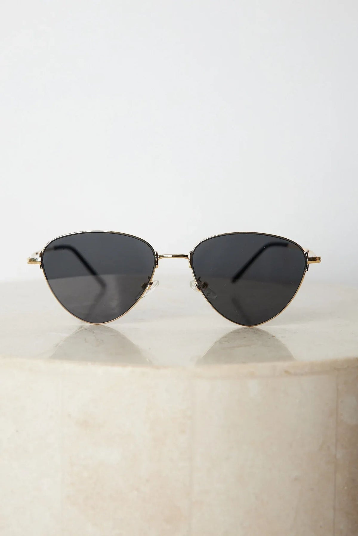 Cora Gold Sunglasses | Women's Slim Metal Frame Sunglasses