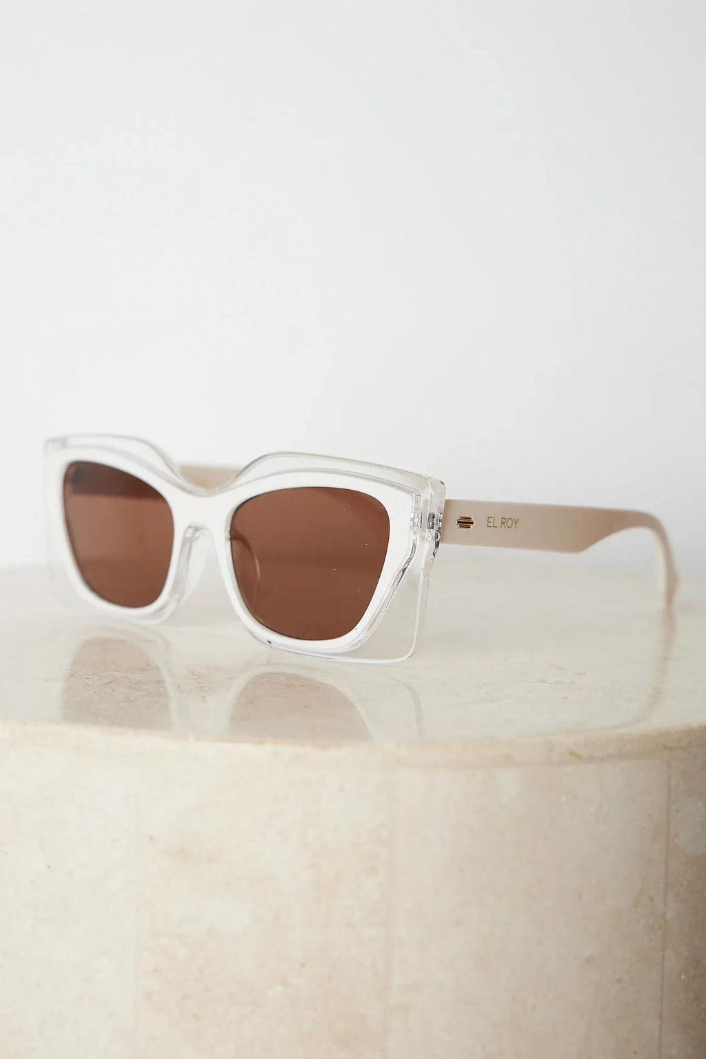 Frankie Beige Sunglasses | Women's Neutral Frame Sunglasses