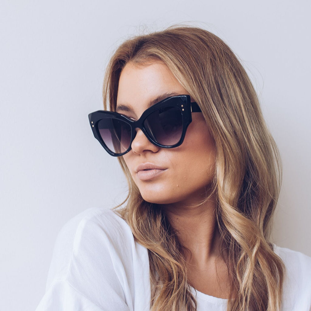 Hepburn Black Sunglasses | Women's Oversized Sunglasses