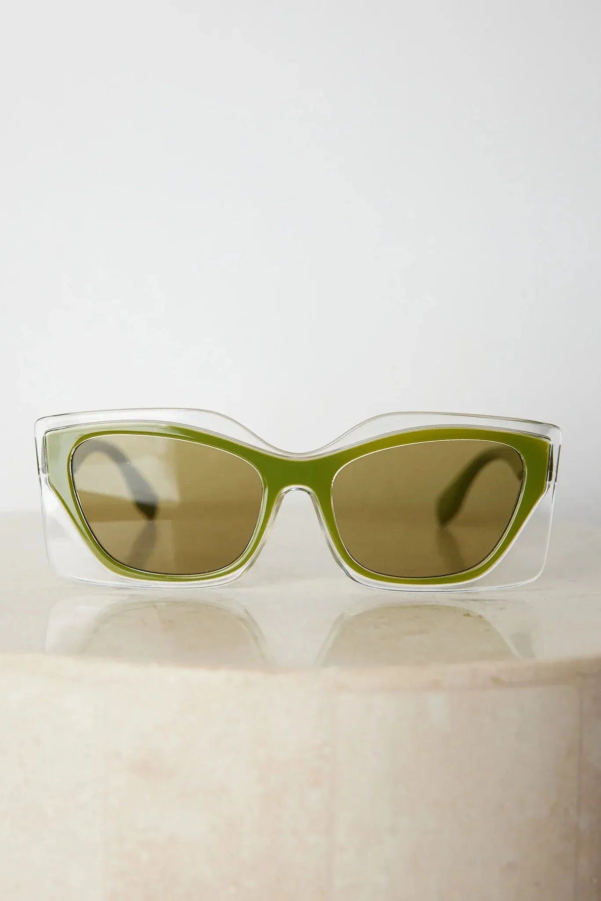 Frankie Olive Sunglasses | Women's Coloured Frame Sunglasses