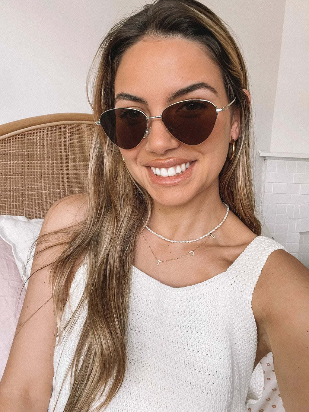 Cora Silver Sunglasses | Women's Slim Metal Frame Sunglasses