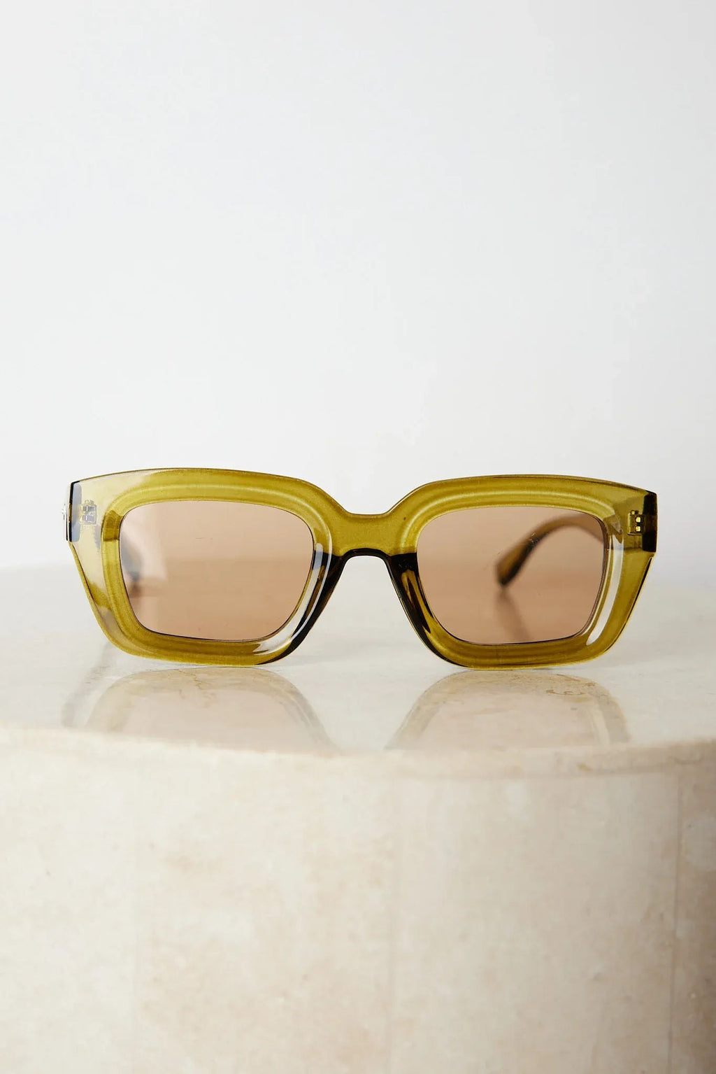 Suzie Olive Sunglasses | Women's Coloured Frame Sunglasses