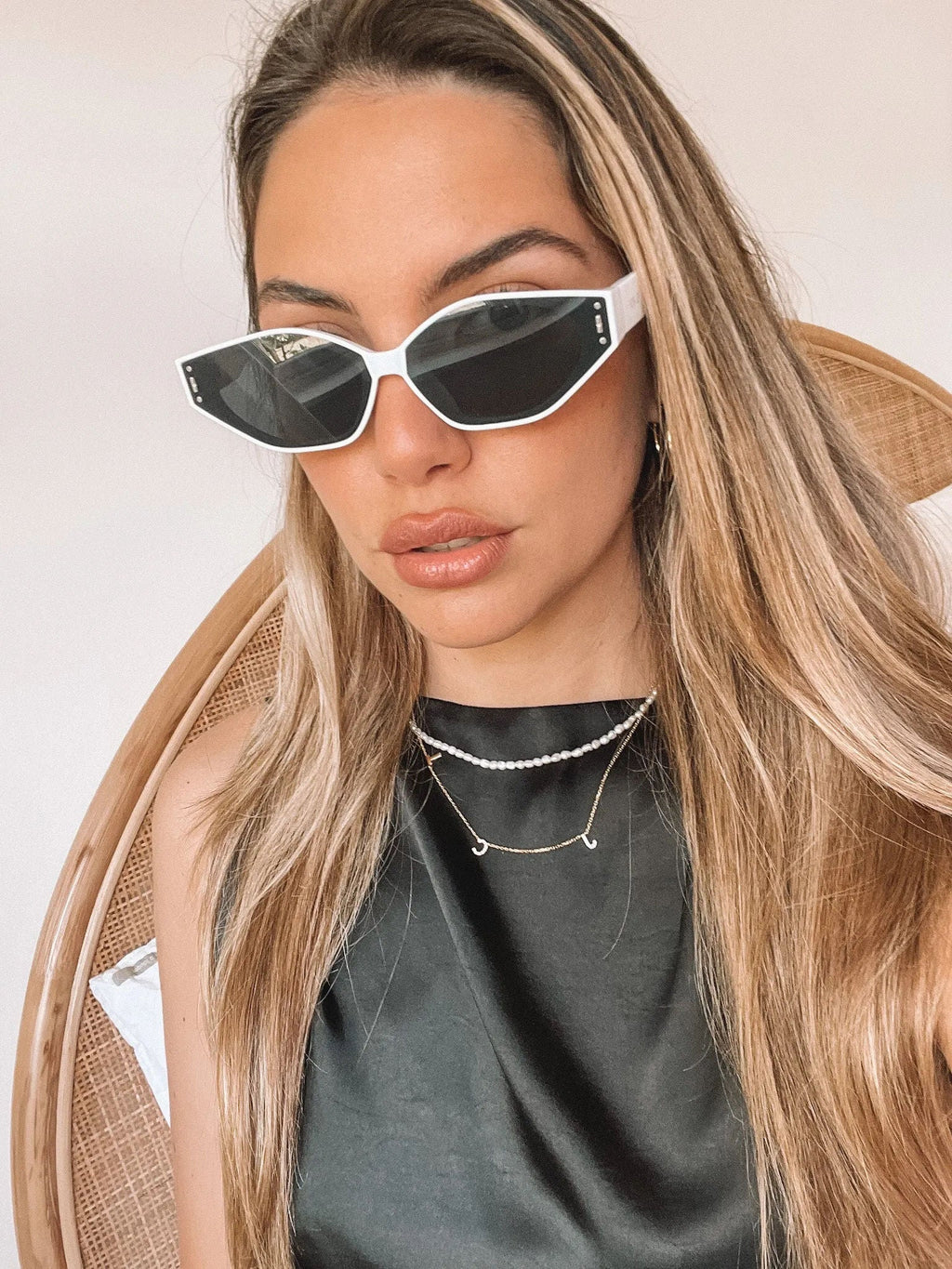 Arrow White Sunglasses | Women's Geometric Sunglasses