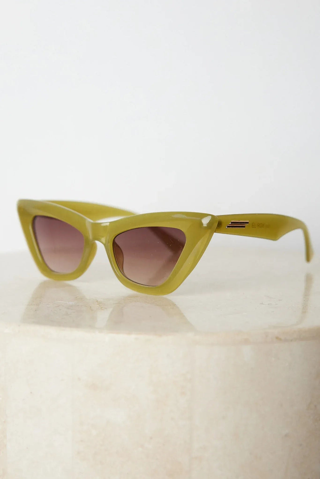 Emma Olive Sunglasses | Women's Coloured Frame Sunglasses