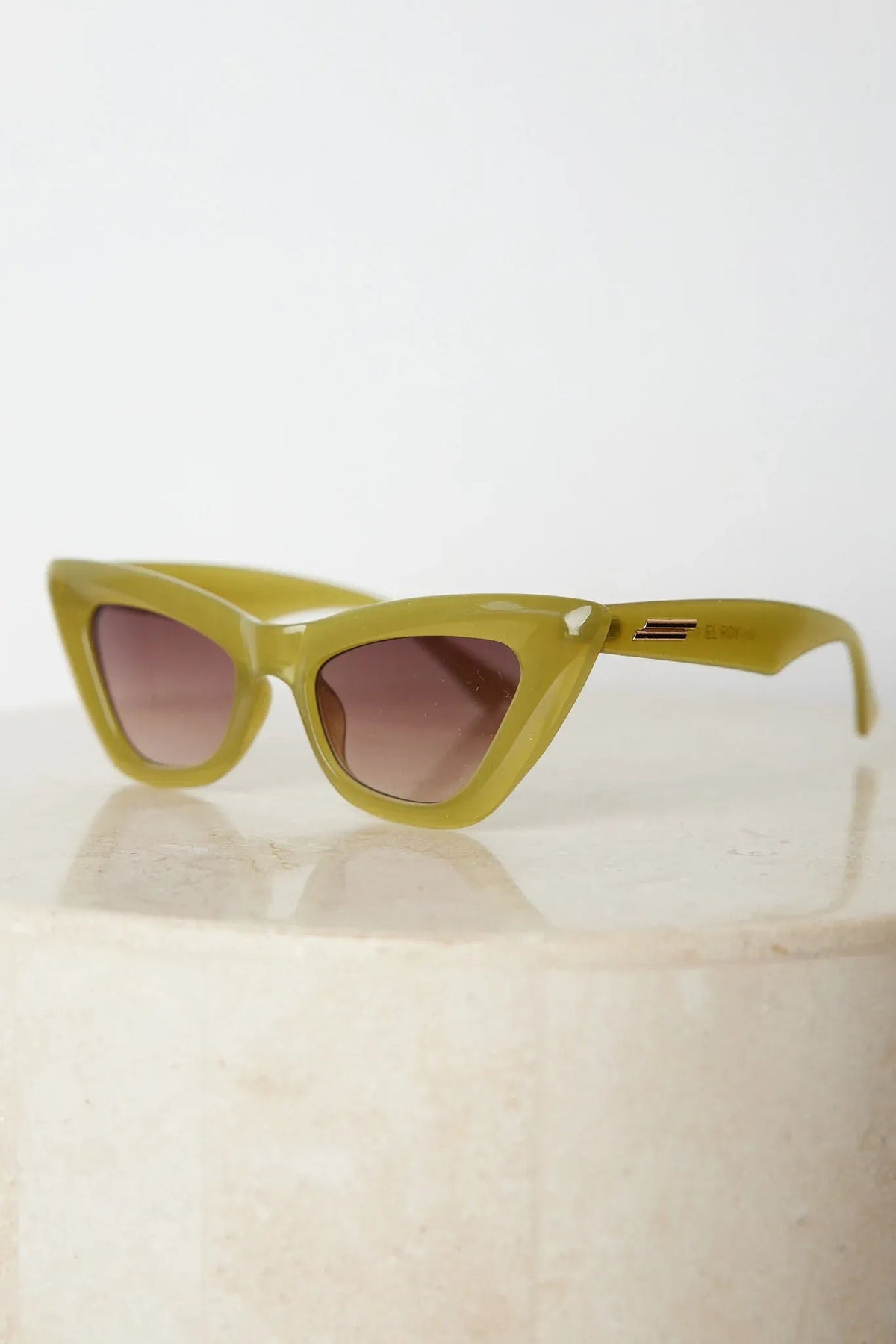 Emma Olive Sunglasses | Women's Coloured Frame Sunglasses