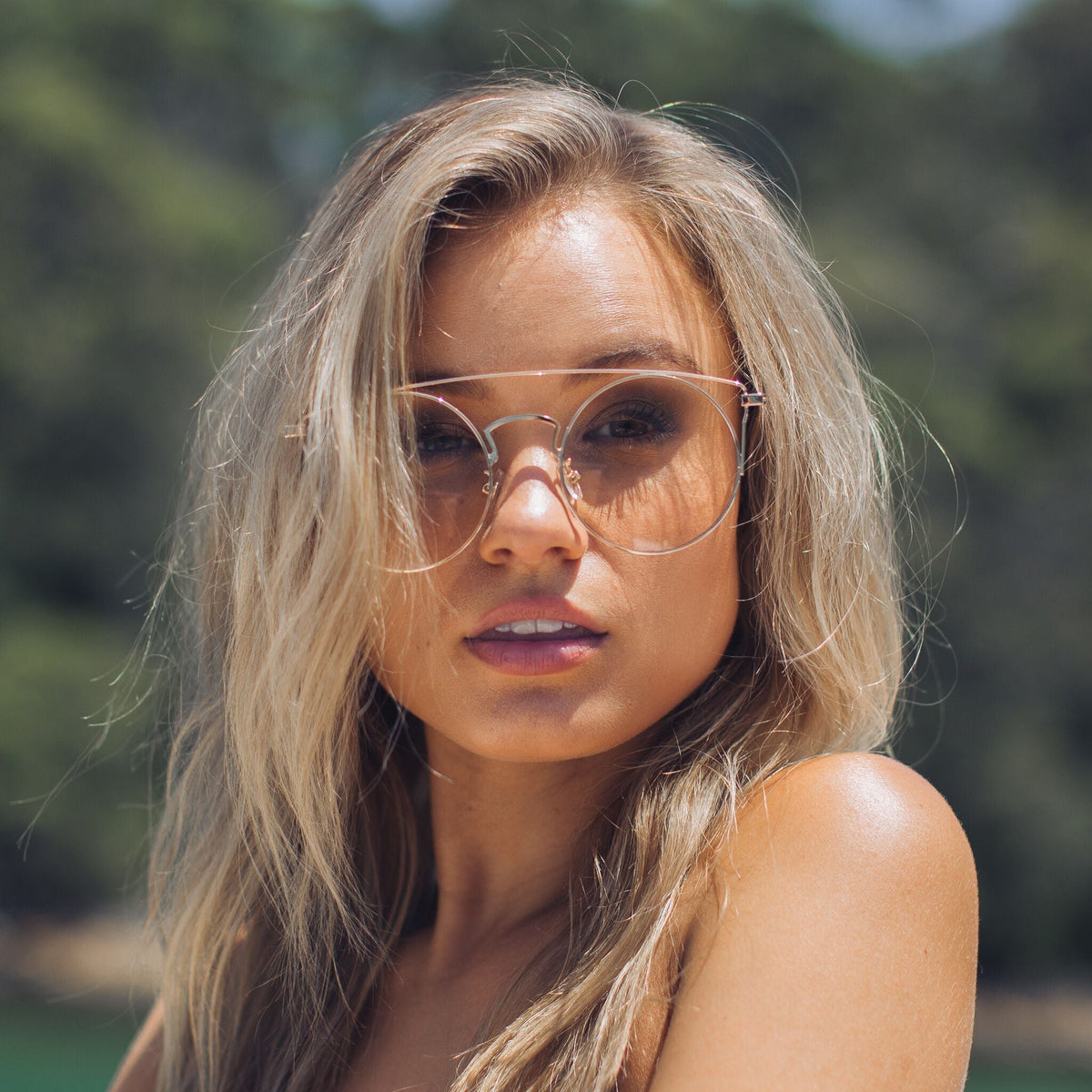 Ara Clear Sunglasses | Women's Gold Frame Sunglasses