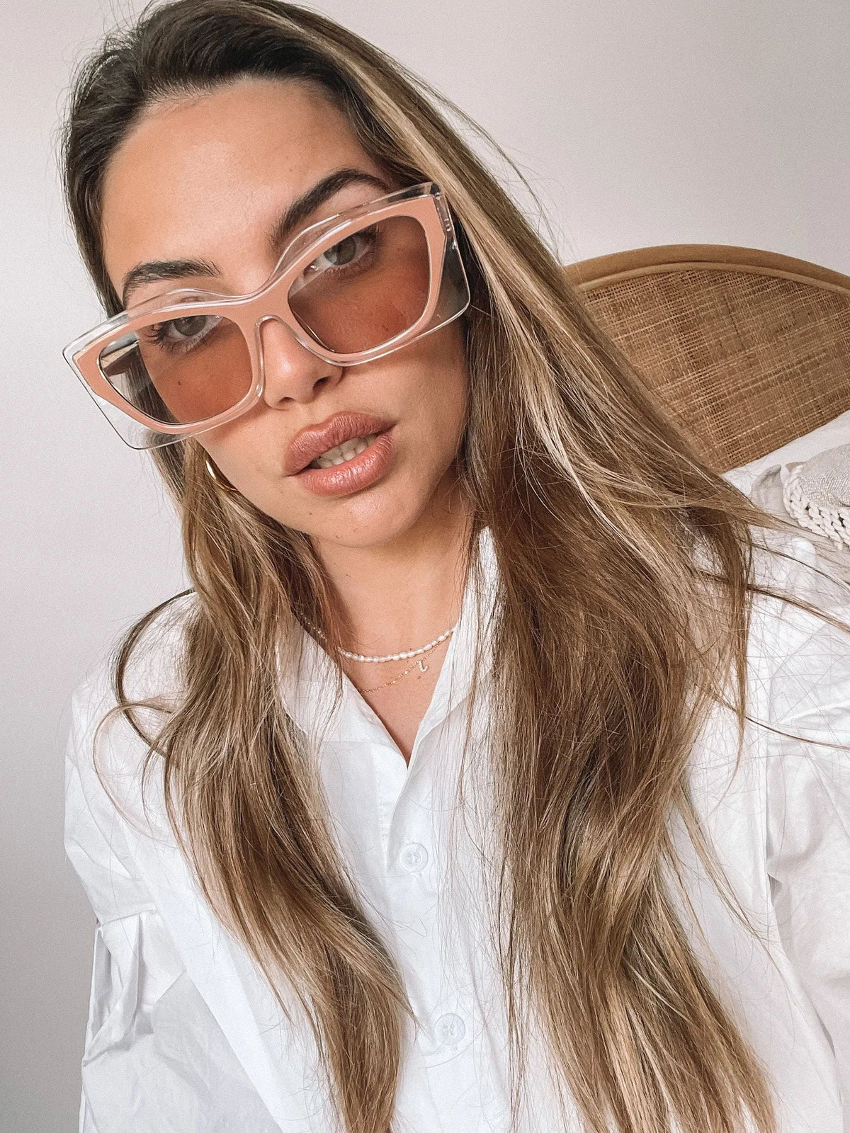 Frankie Blush Sunglasses | Women's Coloured Frame Sunglasses