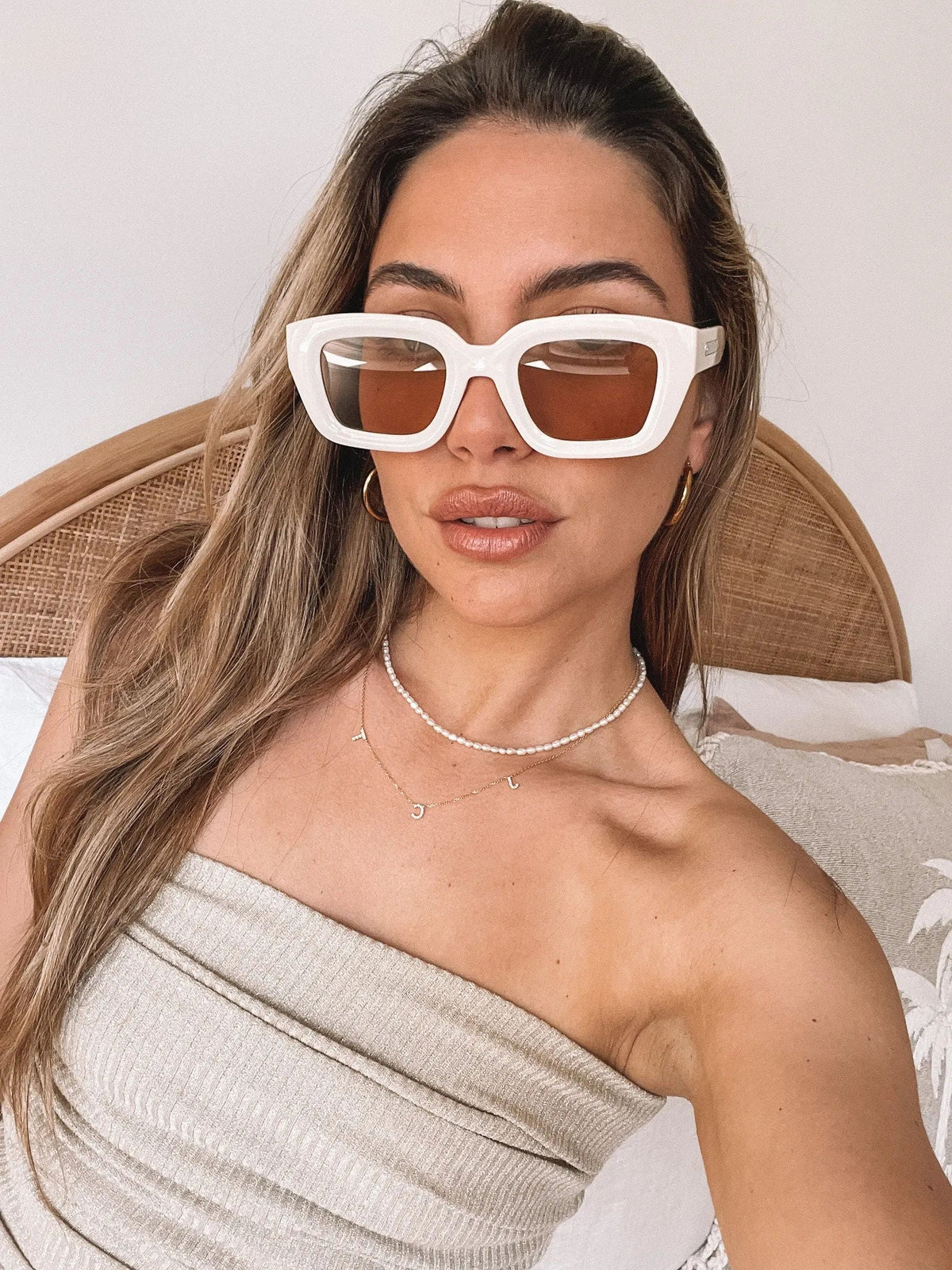 Suzie Beige Sunglasses | Women's Neutral Frame Sunglasses