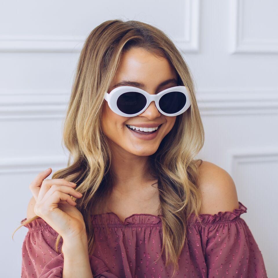 Lake Como White Sunglasses | Women's White Frame Sunglasses