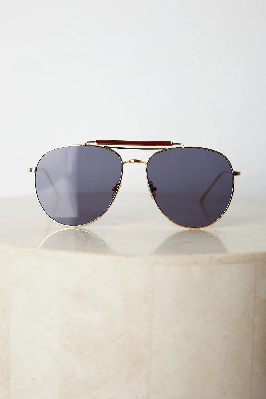 Presley Gold Sunglasses | Women's Slim Metal Frame Sunglasses