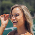 Ara Clear Sunglasses | Women's Gold Frame Sunglasses