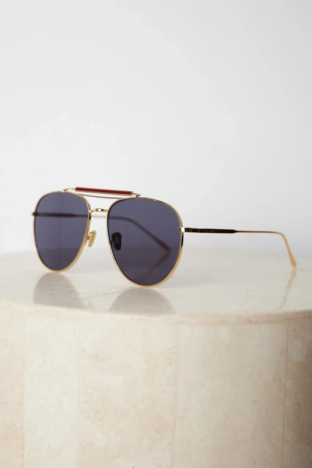 Presley Gold Sunglasses | Women's Slim Metal Frame Sunglasses