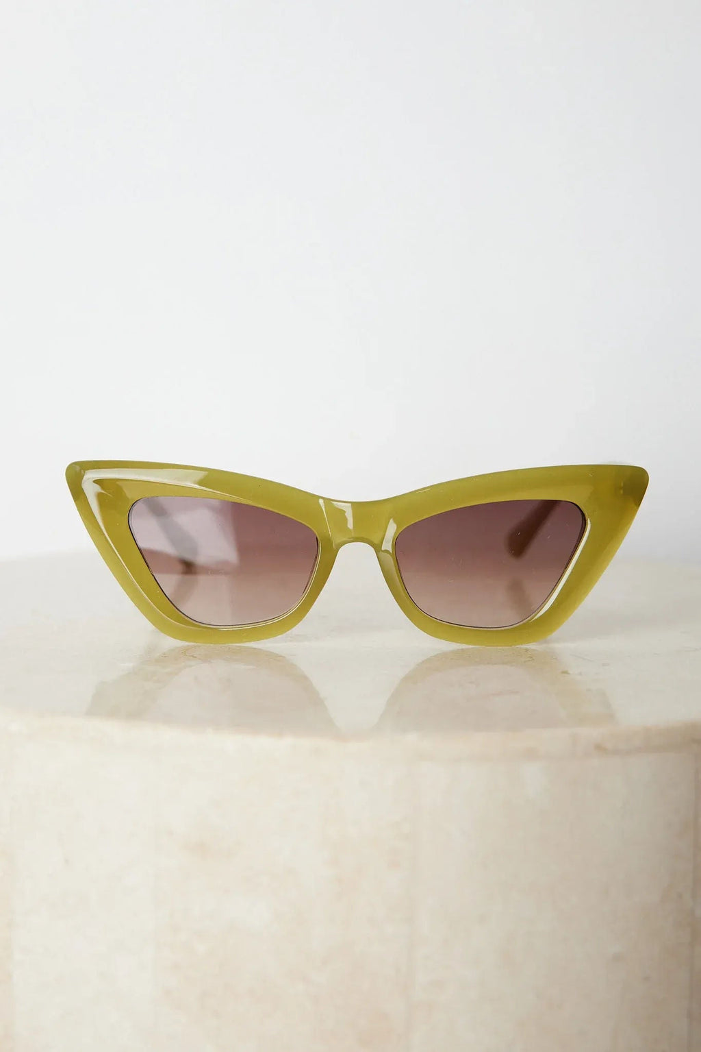 Emma Olive Sunglasses | Women's Coloured Frame Sunglasses