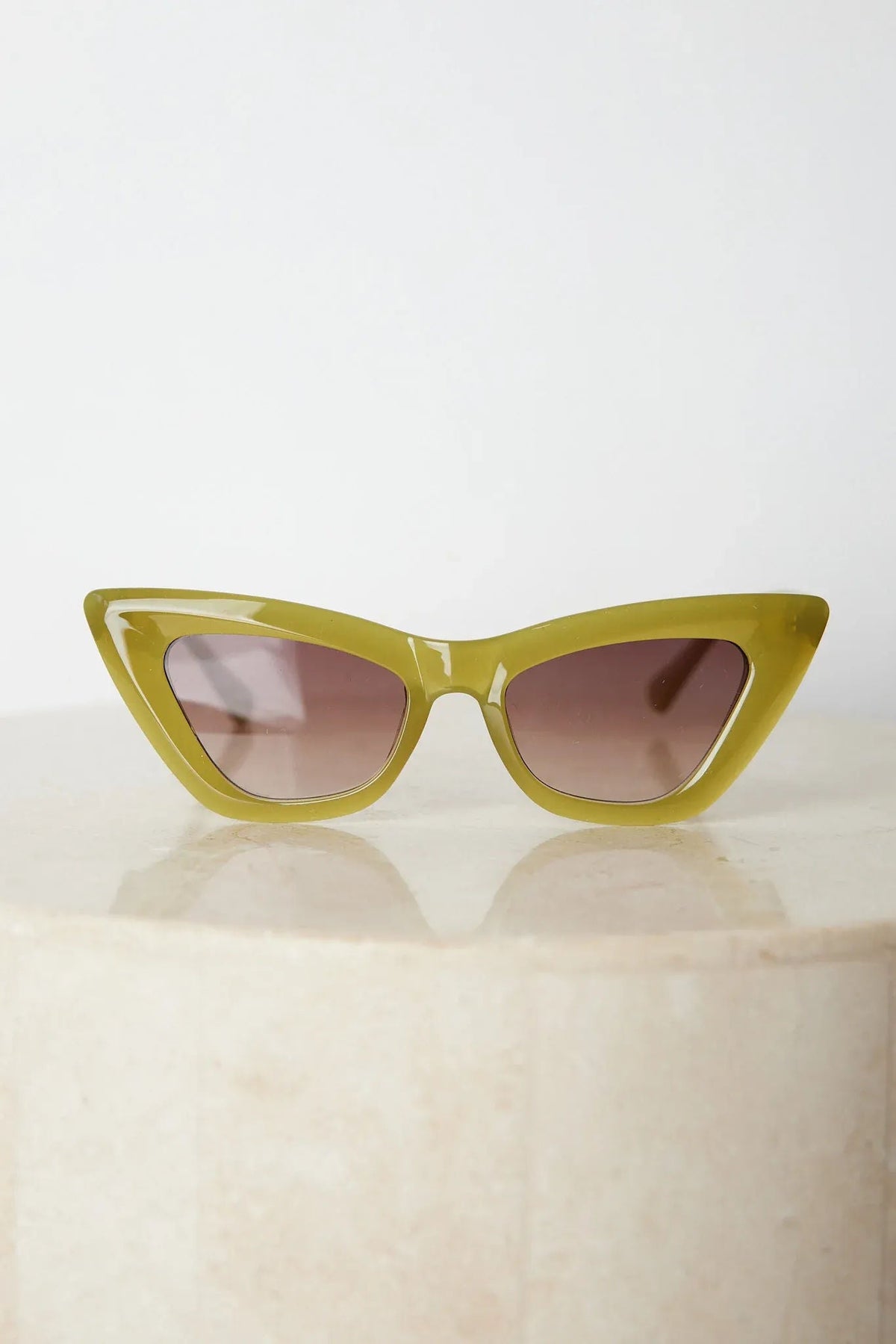 Emma Olive Sunglasses | Women's Coloured Frame Sunglasses