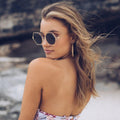 Catalina Black Sunglasses | Women's Gold Frame Sunglasses