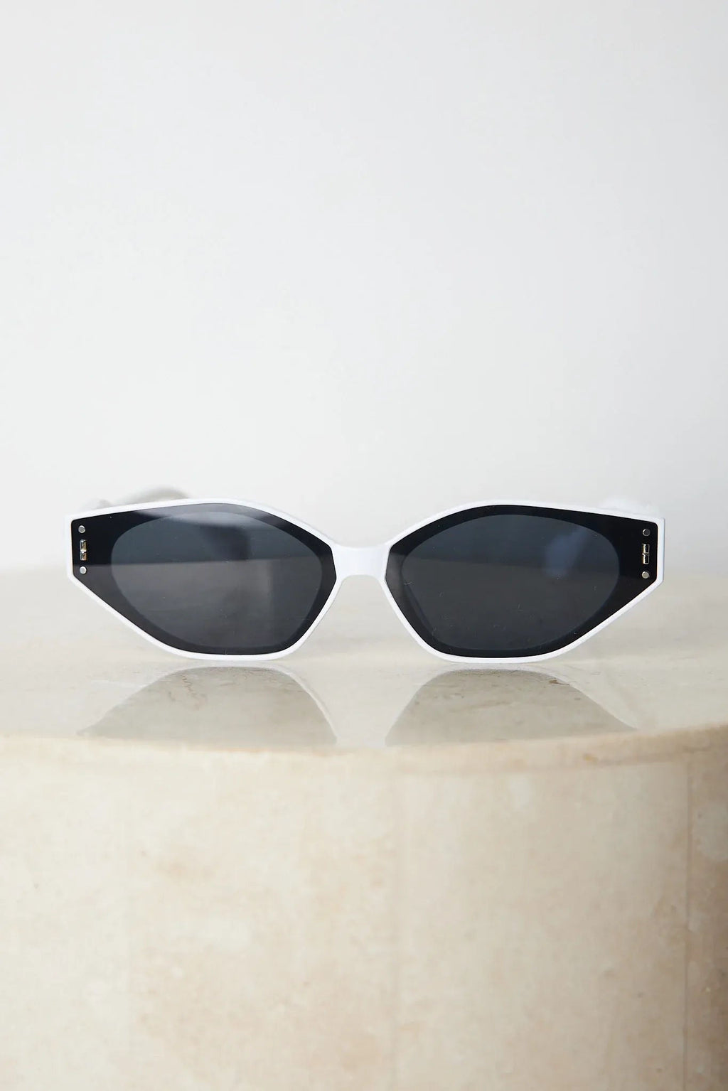 Arrow White Sunglasses | Women's Geometric Sunglasses